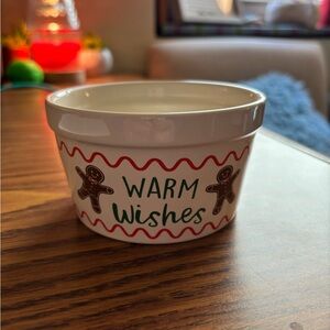 Festive Ceramic Bowl with Gingerbread Design